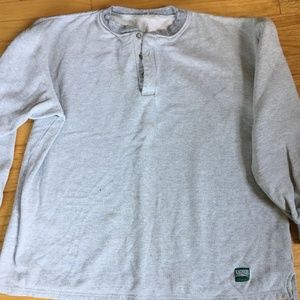 Gray Henley Style Sweatshirt
